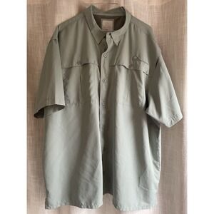 Ducks Unlimited Vented Fishing Shirt Men's Size XXL Green Outdoors Summer